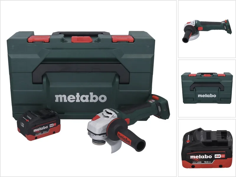 WB 18 LT BL 11-125 Quick accu haakse slijper 18 V 125 mm borstelloos + 1x accu 10.0 Ah + metaBOX - zonder lader de Metabo – image du produit