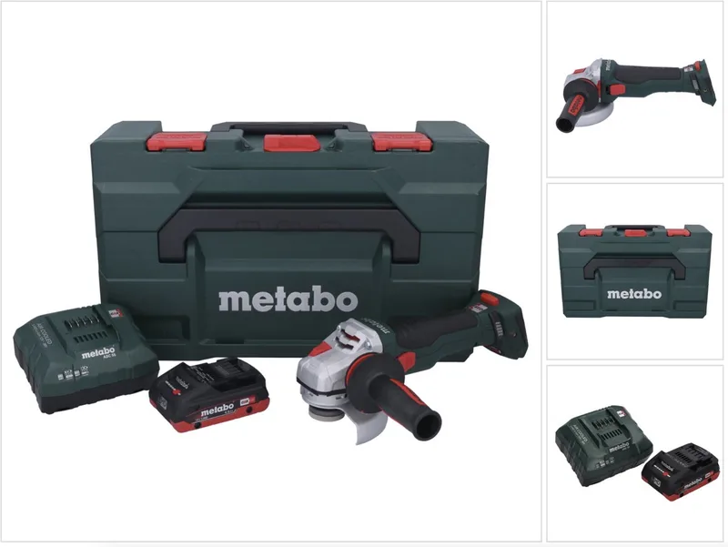 WB 18 LTX BL 15-125 Quick accu-haakse slijper 18 V 125 mm borstelloos + 1x accu 4,0 Ah + oplader + metaBOX de Metabo – image du produit