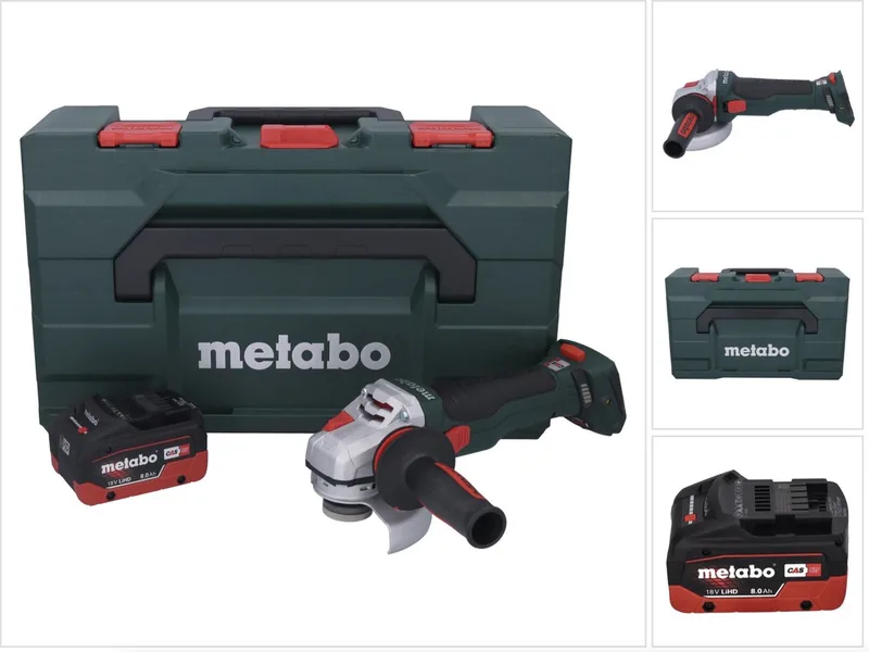 WB 18 LTX BL 15-125 Quick accu haakse slijper 18 V 125 mm borstelloos + 1x accu 8.0 Ah + metaBOX - zonder lader von Metabo – Produktbild