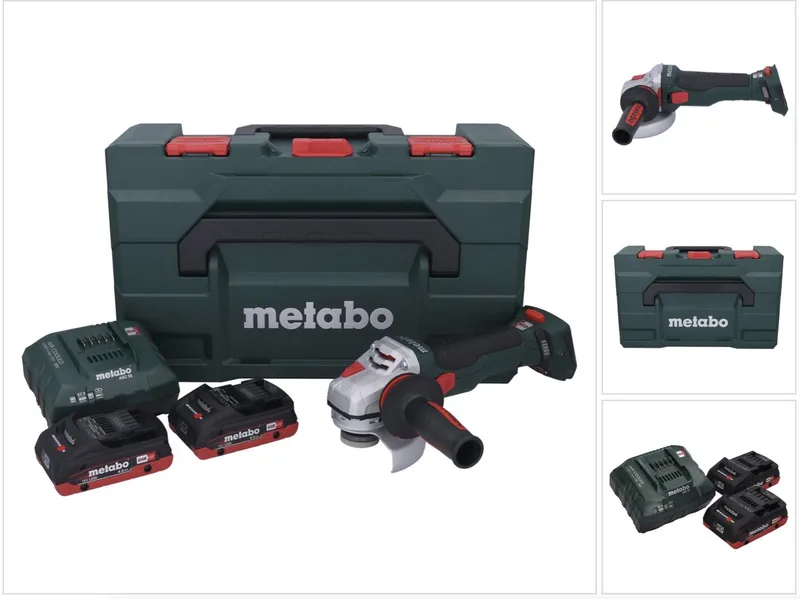WB 18 LTX BL 15-125 Quick accu-haakse slijper 18 V 125 mm borstelloos + 2x accu 4,0 Ah + oplader + metaBOX de Metabo – image du produit