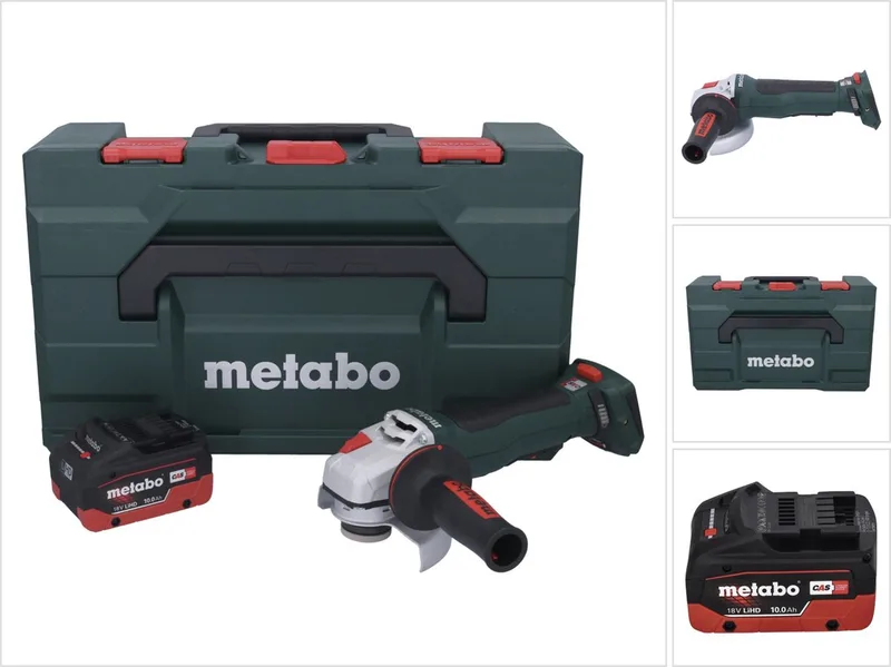 WPB 18 LT BL 11-125 Quick accu-haakse slijper 18 V 125 mm borstelloos + 1x accu 10,0 Ah + metaBOX - zonder oplader de Metabo – image du produit