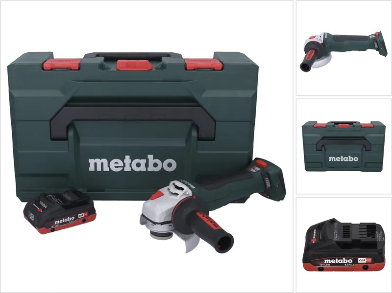 WPB 18 LT BL 11-125 Quick accu-haakse slijper 18 V 125 mm borstelloos + 1x accu 4,0 Ah + metaBOX - zonder oplader von Metabo – Produktbild