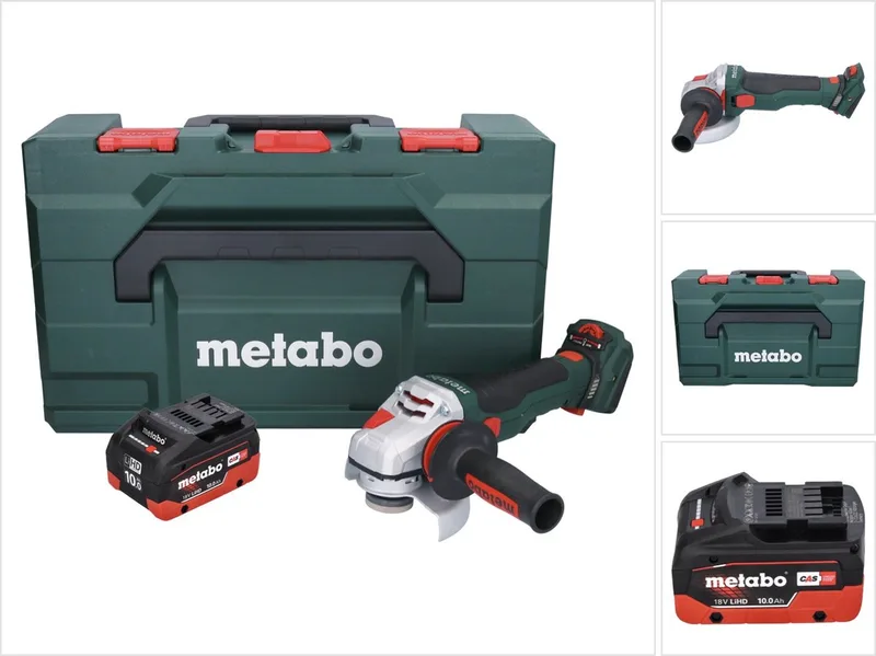 WVB 18 LTX BL 15-125 Quick accu haakse slijper 18 V 125 mm borstelloos + 1x accu 10.0 Ah + metaBOX - zonder lader von Metabo – Produktbild
