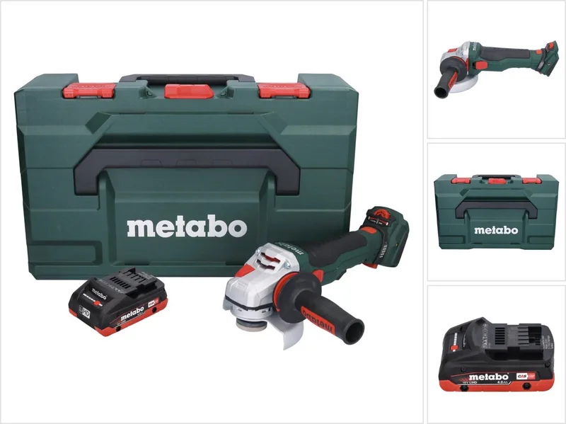 WVB 18 LTX BL 15-125 Quick accu haakse slijper 18 V 125 mm borstelloos + 1x accu 4.0 Ah + metaBOX - zonder lader von Metabo – Produktbild