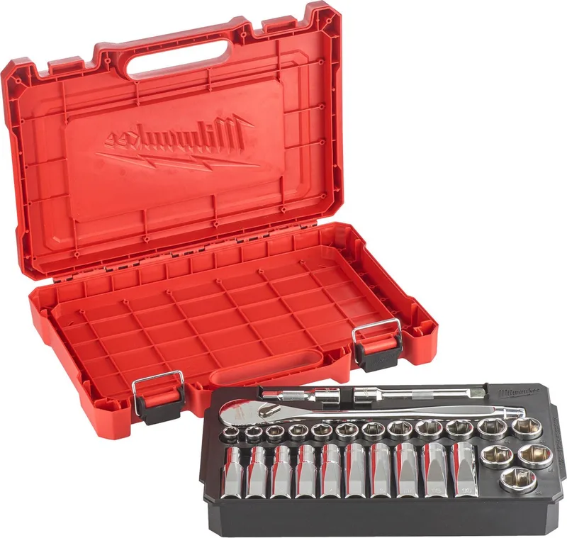 1/2 Metric Socket Wrench Set 28- delig - 4932471864 by Milwaukee, Silver – product image