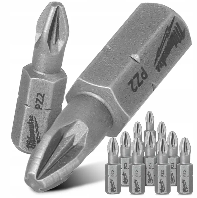 10x PZ2 Schroefbits 25mm Magnetisch RVS Staal S2 by Milwaukee – product image
