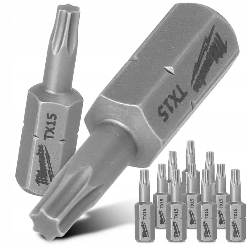 10x TX15 Torx Bits 25mm Magnetisch - Roestvrij Staal S2 by Milwaukee – product image