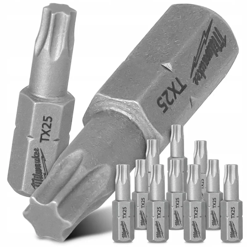 10x TX25 Torx Bits 25mm Magnetisch Roestvrij Staal S2 Kwaliteit by Milwaukee – product image