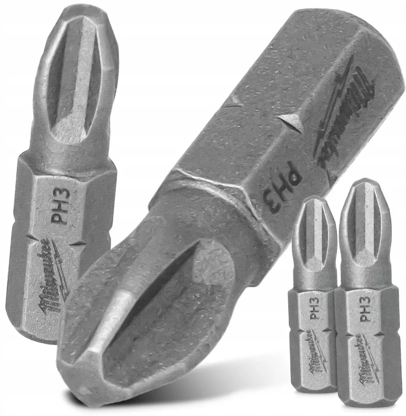 2x Milwaukee PH3 Schroefbits 25mm Magnetisch - Roestvrij Staal by Milwaukee – product image