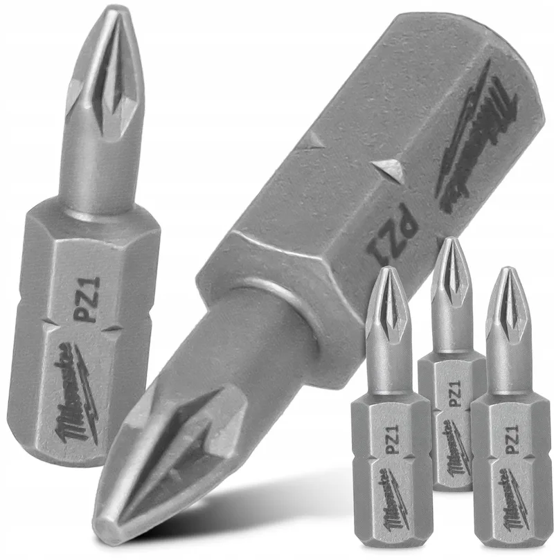 3x Milwaukee PZ1 Bit 25mm Magnetisch Pozidriv S2 Staal fra Milwaukee – produktbillede