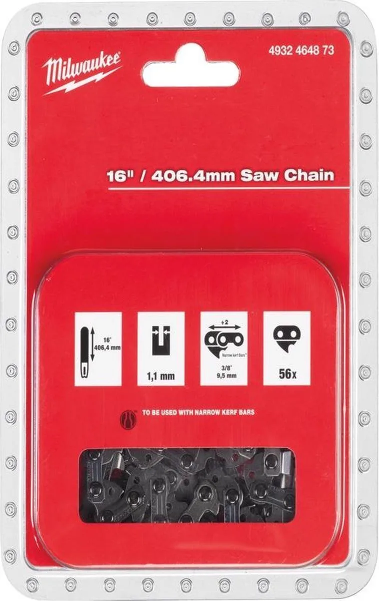 40 cm kettingzaag Saw Chain 3/8 x 406,4 x 1,1 - 4932464873 von Milwaukee – Produktbild