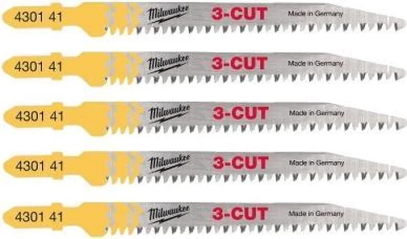 4932430141 / T 234 X HCS Decoupeerzaagblad - Progressor - Hout / Kunststof (5st) - T 234 X de Milwaukee – image du produit