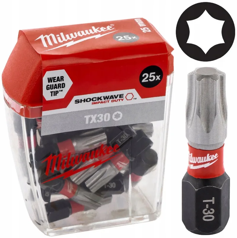 4932430886 Shockwave impact duty schroefbit TX 30 - 25mm (25st) fra Milwaukee – produktbillede