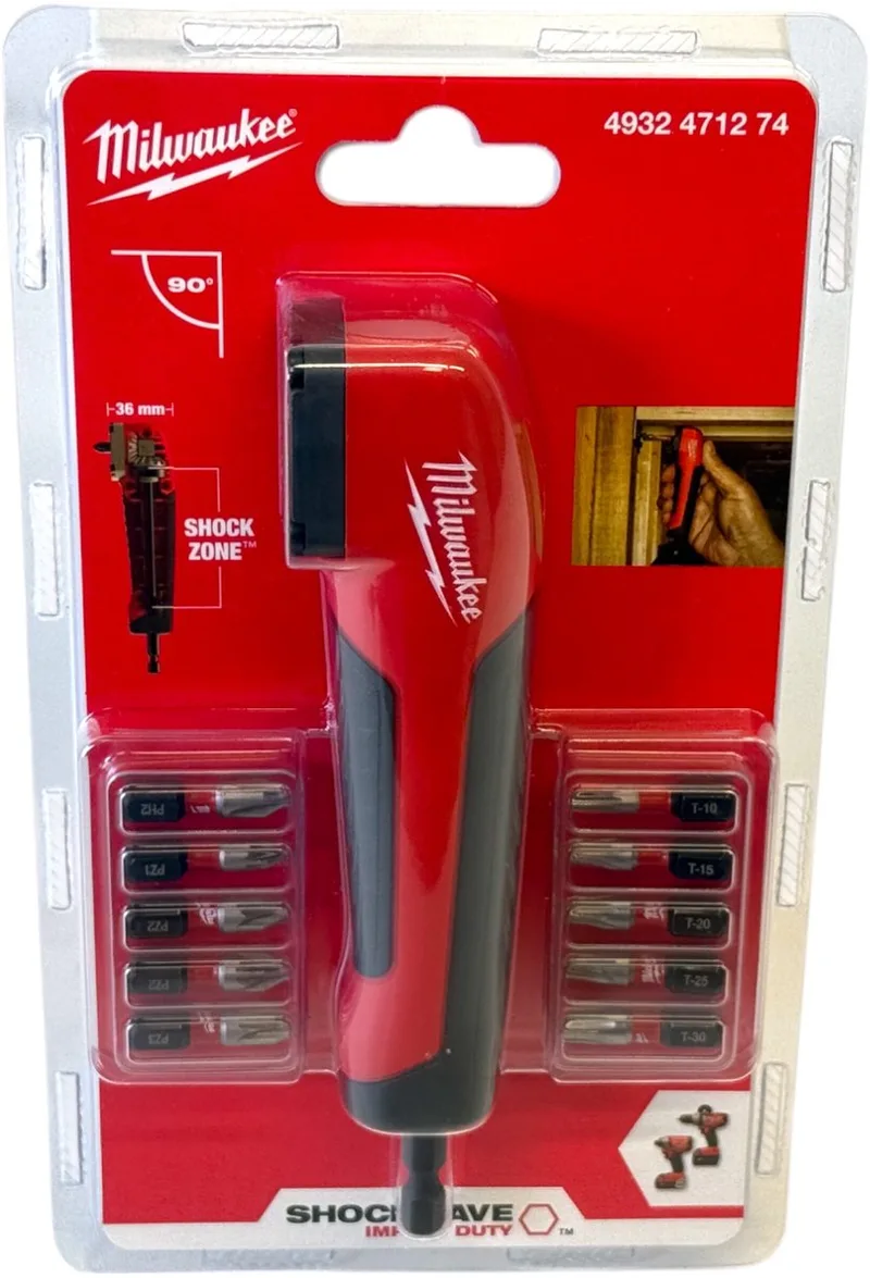 4932471274 Haakse schroefkop shockwave ook geschikt voor slagschroevendraaier 11 delig van Milwaukee – productafbeelding 1 van 2