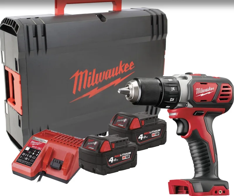 4933446198 M18 BDD-402X Boorschroefmachine 18 V 2x 4.0 Ah in HD-Box von Milwaukee – Produktbild