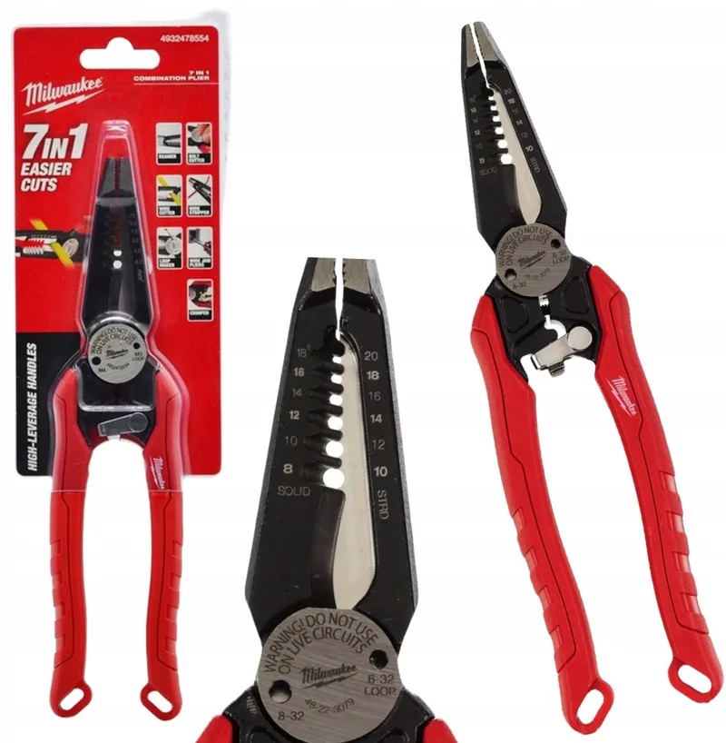 7 in 1 combinatie tang 230 mm - 4932478554 von Milwaukee, Schwarz – Produktbild