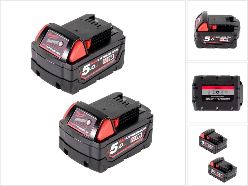 accu-starterset 18 V met 2x M18 B5 accu 18 V 5,0 Ah by Milwaukee – product image
