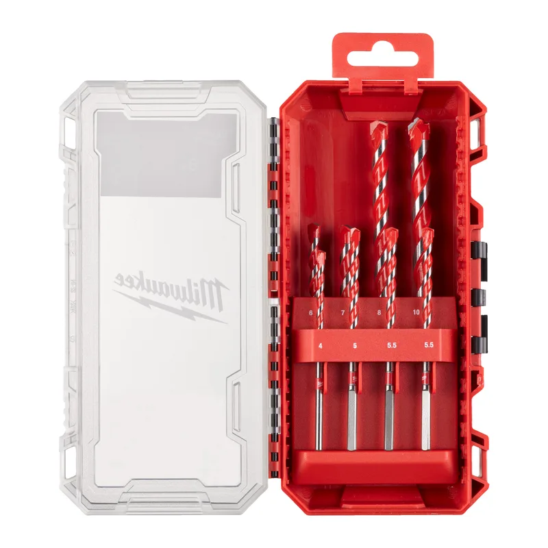 Betonboren Premium PACKOUT Ready Box UK Set (4 x 90, 5/5,5/5,5/6/7 x 100, 8/10 x 150 mm) - 4932493882 de Milwaukee – image du produit