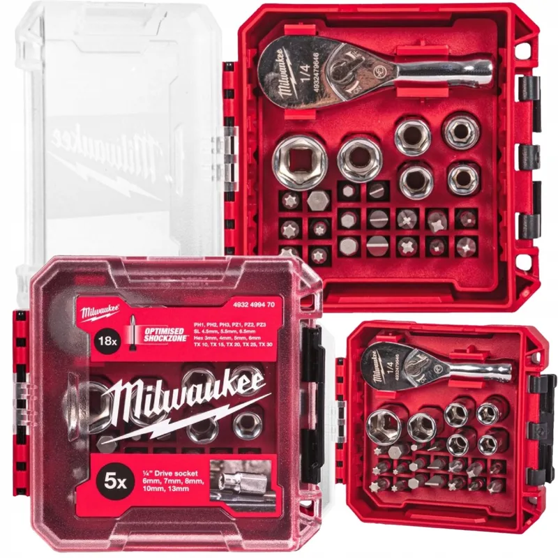 Bit- en Dopset met Ratel 1/4" 25 Delig von Milwaukee – Produktbild