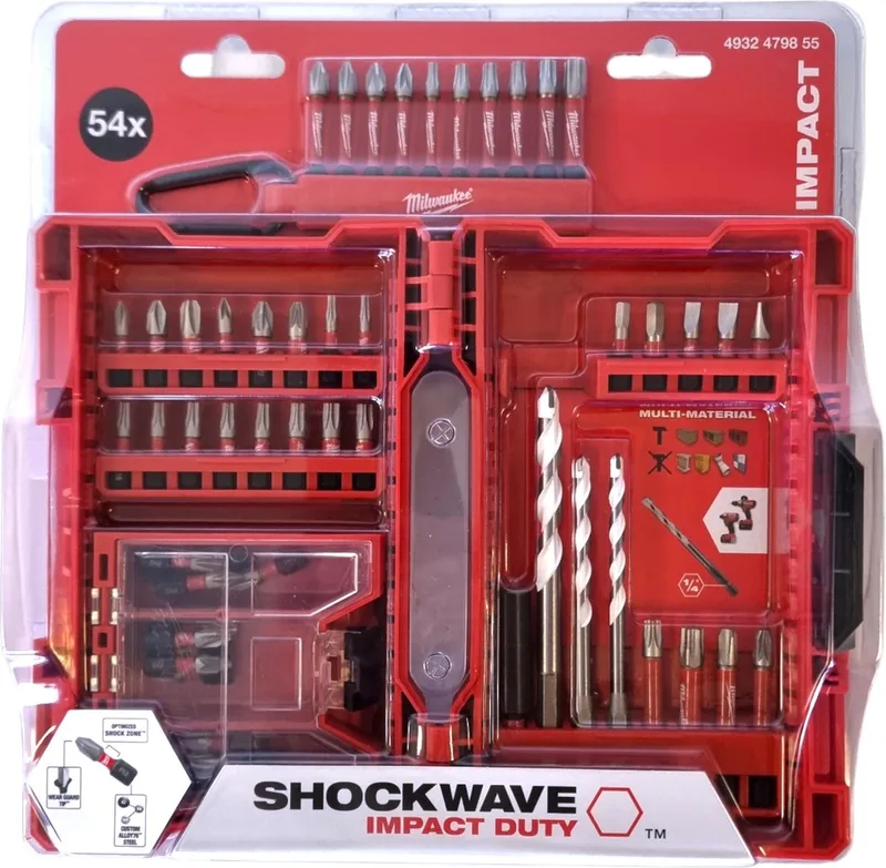 Bitset Shockwave 54 Delig XL Box Met Multiboor by Milwaukee – product image