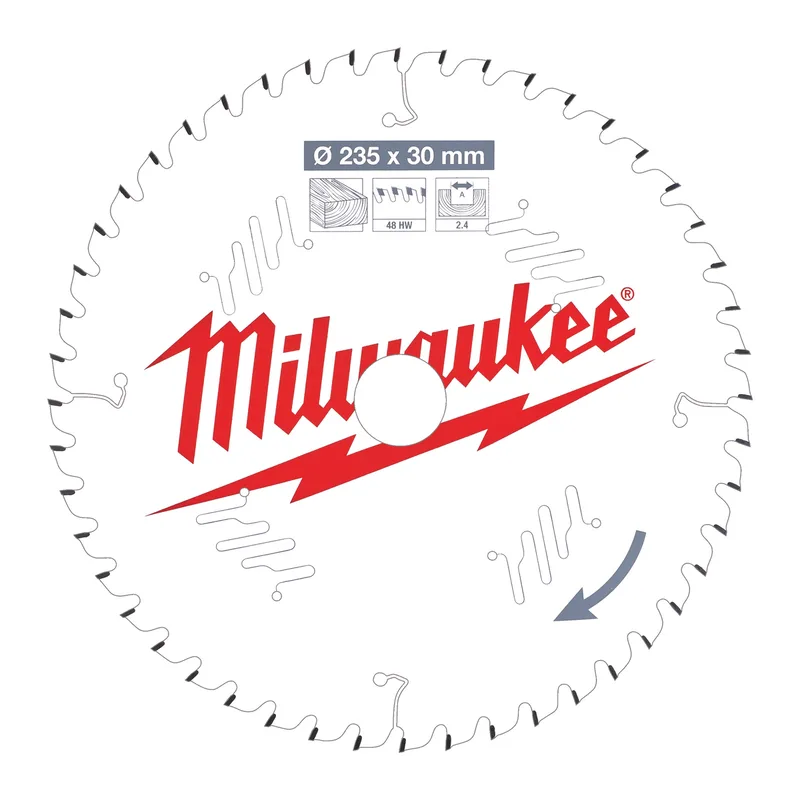 Cirkelzaagblad hout 235 x 30 x 2,4 ATB 48T +10° - 4932471307 von Milwaukee – Produktbild