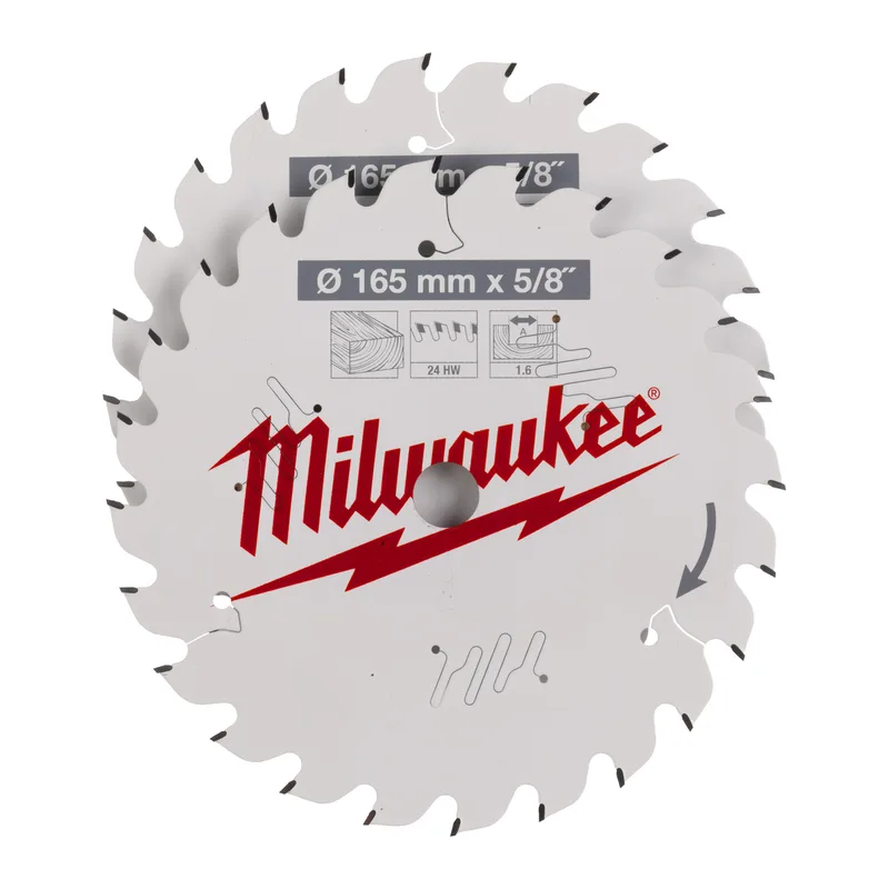Cirkelzaagblad hout Twin Pack 165 x 24T (2X 4932471311) - 4932479836 de Milwaukee – image du produit