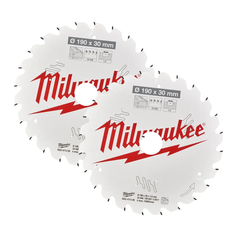 Cirkelzaagblad hout Twin Pack 190 x 30 mm (2X 4932471300) - 4932479804 de Milwaukee – image du produit