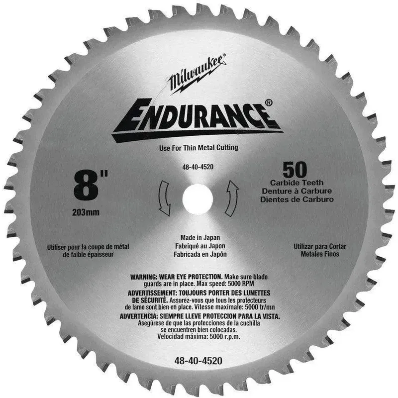 Cirkelzaagblad voor Metaal | Ø 203mm Asgat 15,87mm 50T - 48404520 de Milwaukee – image du produit