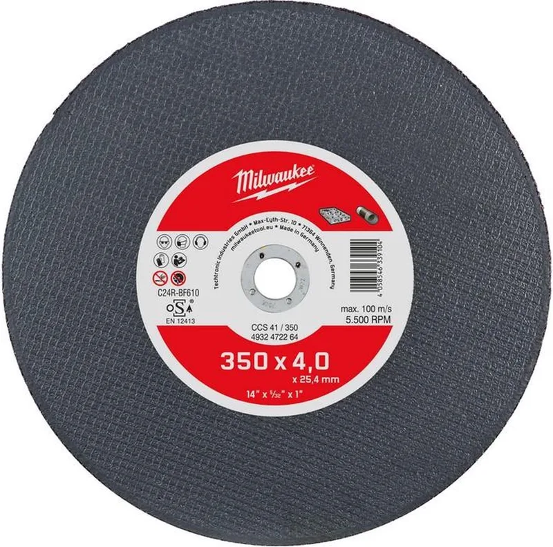 Doorslijpschijf steen 350x4,0x25,4mm - 4932472264 de Milwaukee – image du produit