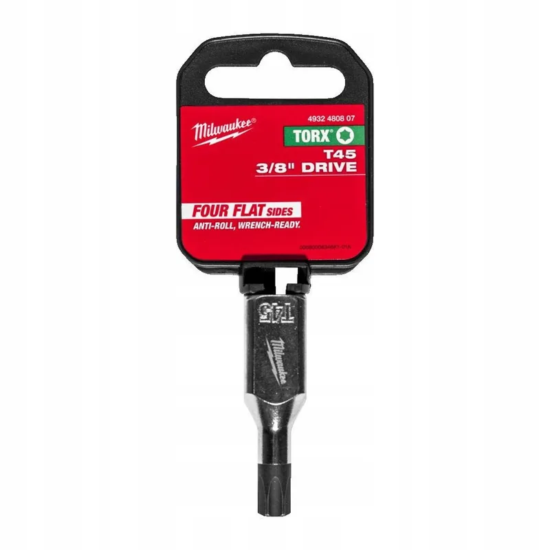 Dopsleutel met Torx T45 - 3/8" - FOUR FLAT™ ontwerp - Hoge duurzaamheid de Milwaukee, Argent – image du produit