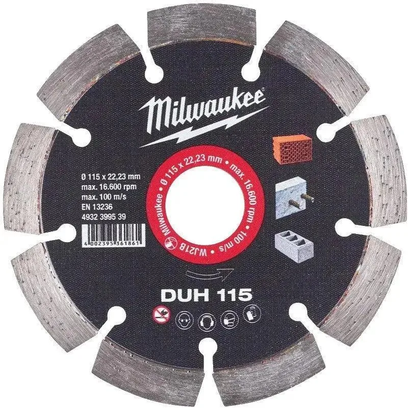 DUH 115 x 22,23 x 2,2 mm Diamantschijf - 4932399539 von Milwaukee – Produktbild