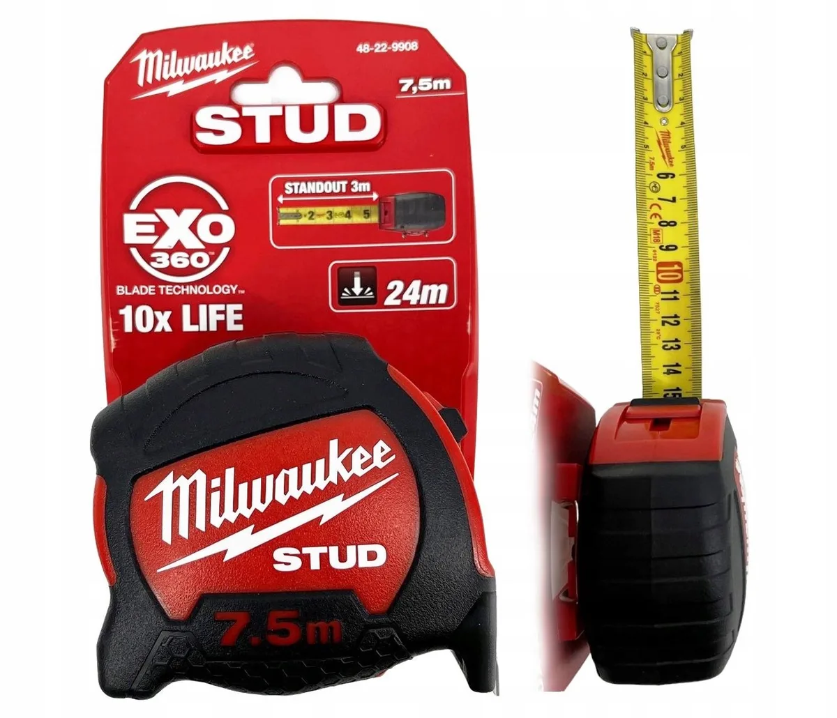 EXO360 Rolmaat 7,5m - Robuust en Valbestendig van Milwaukee – productafbeelding