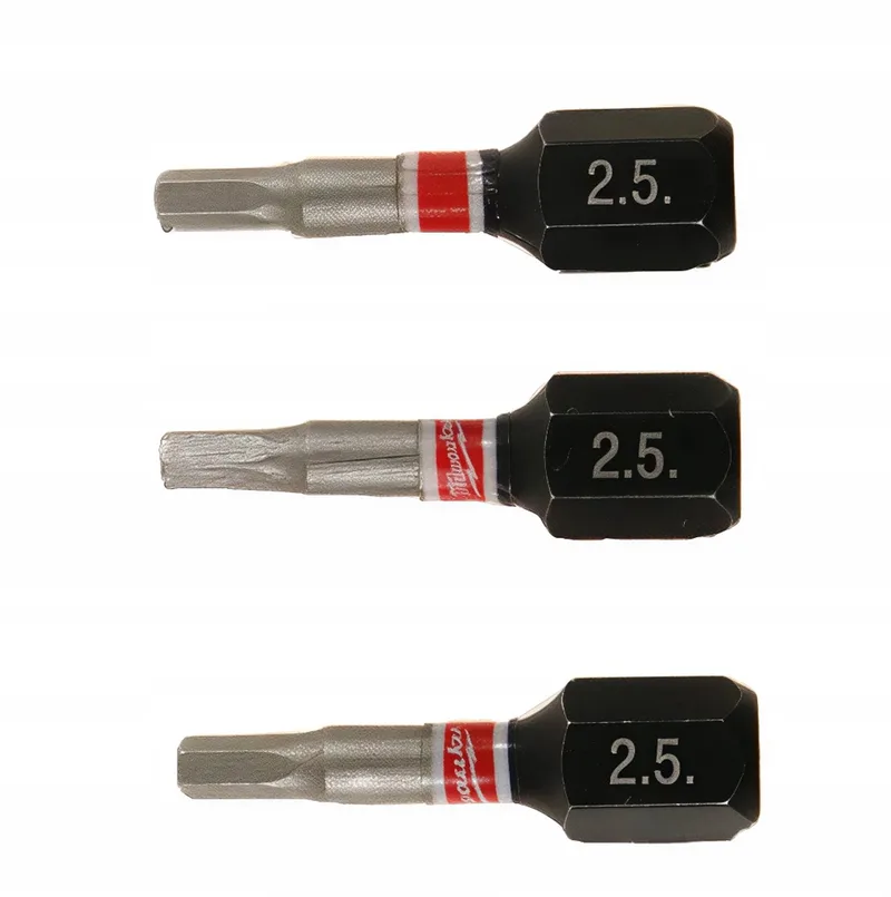 Impact Bit Set HEX 2.5mm x 25mm - 3 Stuks by Milwaukee – product image