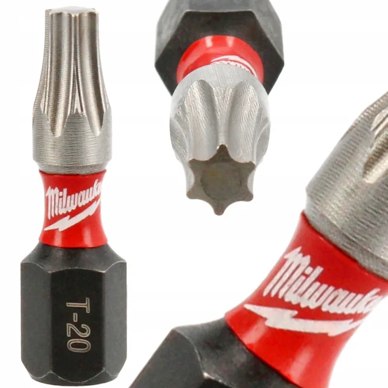 Impact TX20 Torx-bit 25 mm 1/4" zeskant - 1 stuk van Milwaukee – productafbeelding