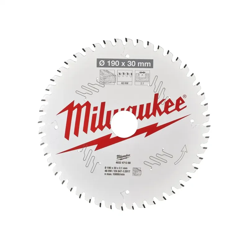 Kreissägeblatt Holz für Handkreissägen (190/30 mm Z48 Wechselzahn) de Milwaukee – image du produit 2 sur 2