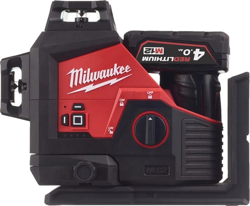 M12 3PL-401C Accu Kruislijnlaser 3x360° Groen 12V 4.0Ah in Koffer - 4933478102 van Milwaukee – productafbeelding