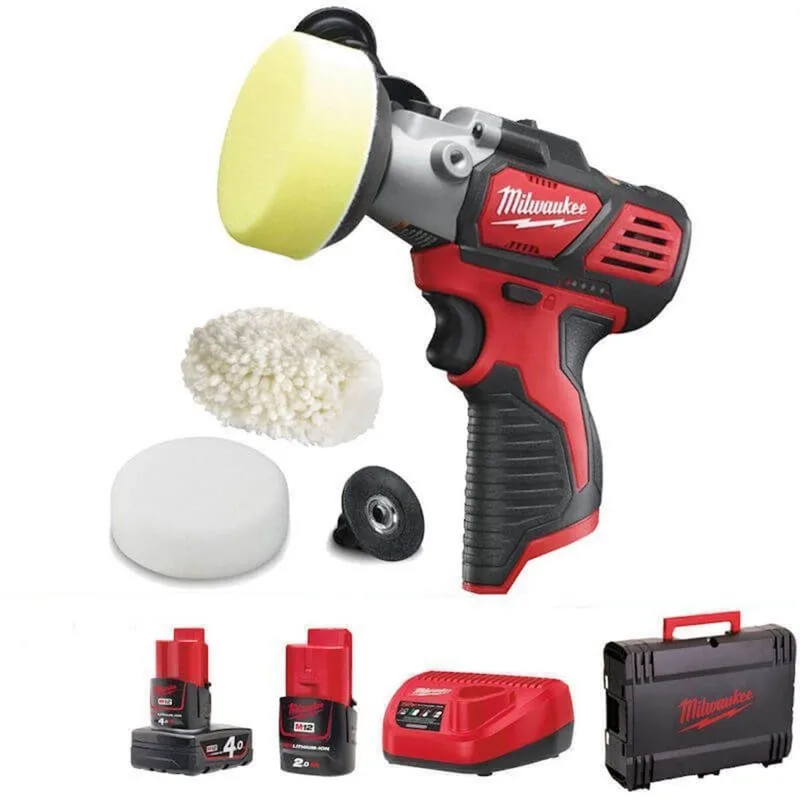 M12 BPS-421X Accu polijst-/schuurmachine 12V 2.0Ah + 4.0Ah in HD-Box - 4933447799 van Milwaukee – productafbeelding