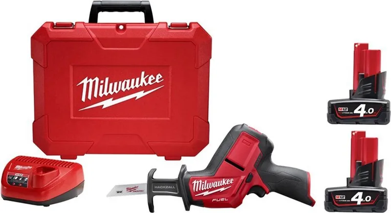 M12 CHZ-402C 12V Li-Ion accu reciprozaag set (2x 4.0Ah accu) in koffer - snelwissel - koolborstelloos von Milwaukee – Produktbild