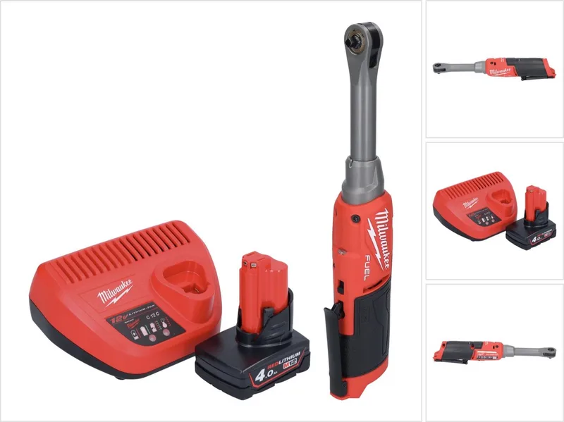 M12 FHIR14LR-401 accu-ratel met hoge snelheid 12 V 47 Nm 1/4" borstelloos + 1x accu 4,0 Ah + oplader von Milwaukee – Produktbild