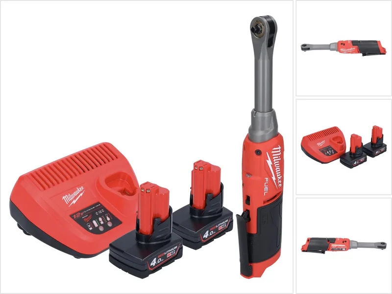 M12 FHIR14LR-402 accu-ratel met hoge snelheid 12 V 47 Nm 1/4" borstelloos + 2x accu 4,0 Ah + oplader de Milwaukee – image du produit