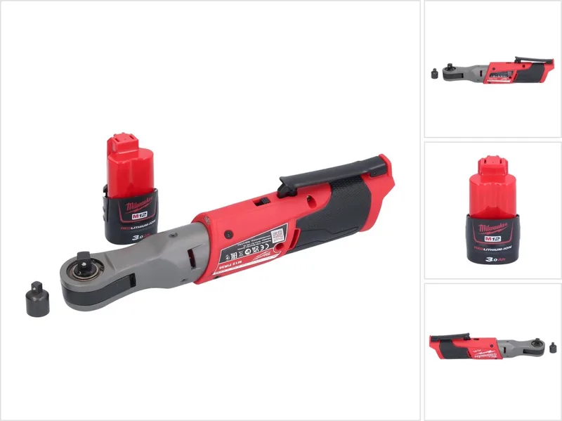 M12 FIR38-301 accu-ratel 12 V 75 Nm 3/8" 1/4" + 1x accu 3,0 Ah - zonder oplader de Milwaukee, Noir – image du produit