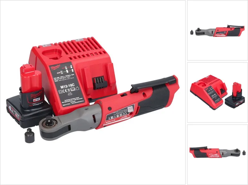 M12 FIR38-401 accu-ratel 12 V 75 Nm 3/8" 1/4" + 1x accu 4,0 Ah + oplader von Milwaukee – Produktbild