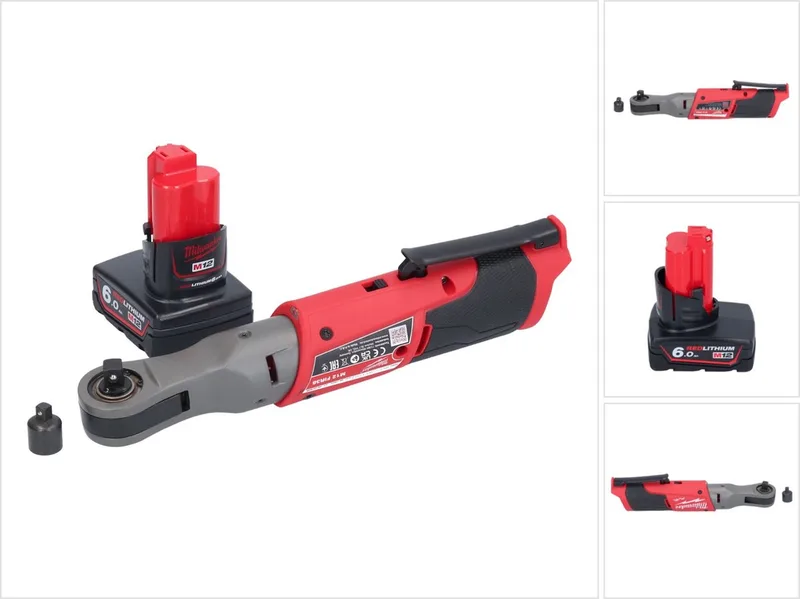 M12 FIR38-601 accu-ratel 12 V 75 Nm 3/8" 1/4" + 1x accu 6,0 Ah - zonder oplader de Milwaukee, Rouge – image du produit