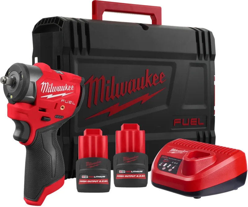 M12 FUEL™ FSCIWF38-252X Accu slagmoersleutel 271Nm 3/8" frictiering 12V 2.5Ah in HD-Box - 4933498970 från Milwaukee – produktbild