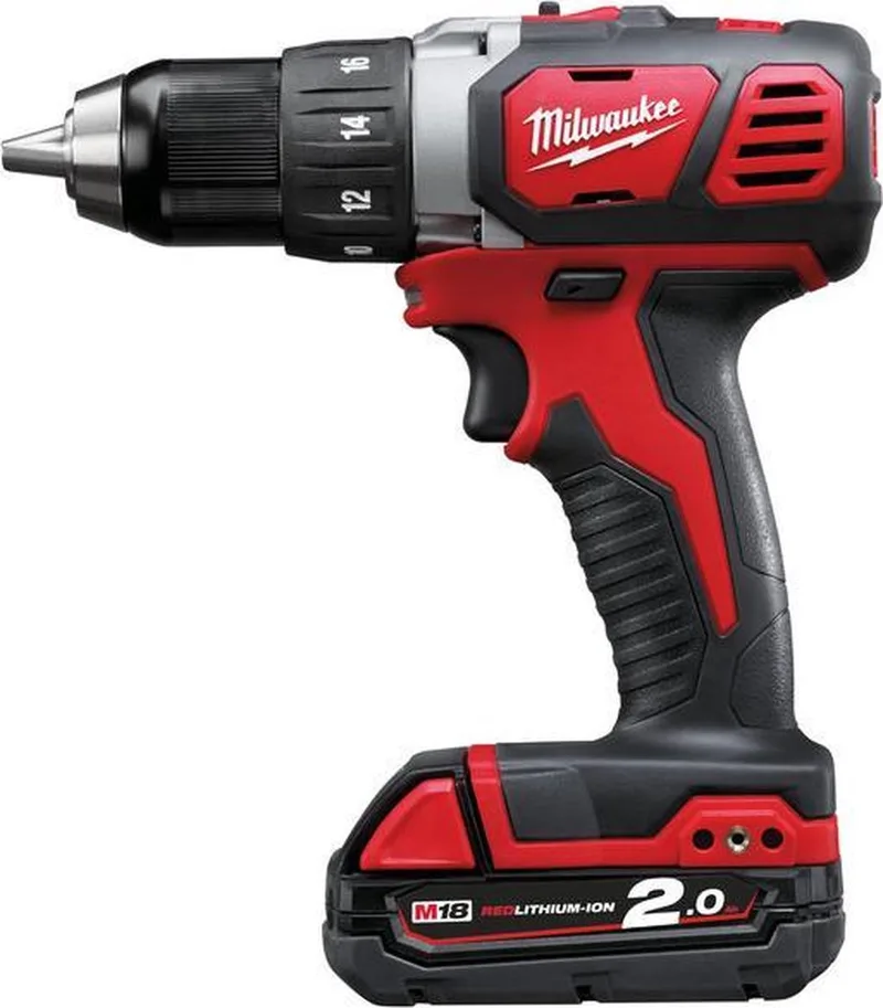 M18 BDD-202C 18 Volt schroefboormachine met 2x 2.0Ah accu en lader in koffer von Milwaukee – Produktbild