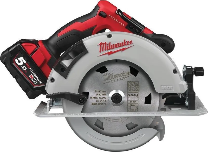 M18 BLCS66-502X Accu Cirkelzaag 190mm 18V 5.0Ah in HD-Box - 4933464590 fra Milwaukee – produktbillede