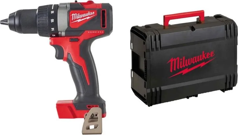 M18 BLDD2-0X 18V Li-Ion accu schroefboormachine body in HD-box - koolborstelloos - 82Nm von Milwaukee – Produktbild