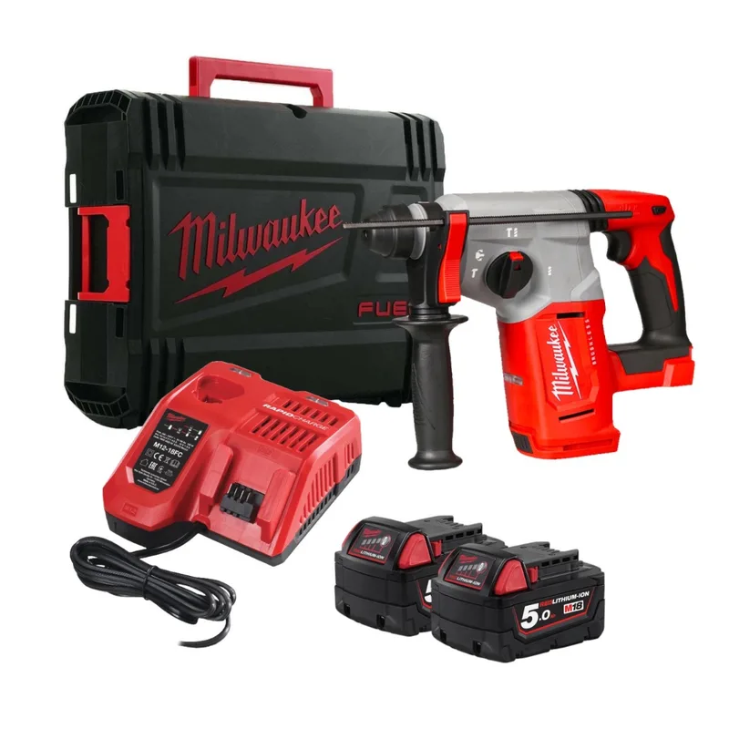 M18 BLH-502X Accu combihamer SDS-Plus 2,3J 18V 5.0Ah in HD-Box - 4933478894 de Milwaukee – image du produit