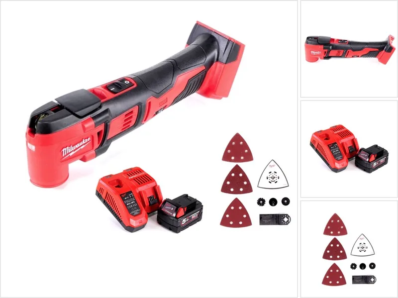 M18 BMT-501 snoerloos multifunctioneel gereedschap 18 V + 1x oplaadbare batterij 5.0 Ah + lader van Milwaukee – productafbeelding