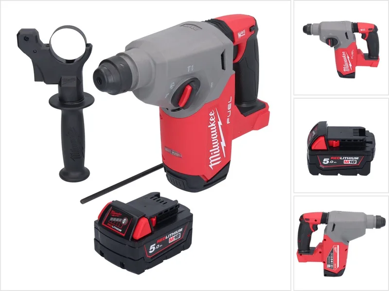 M18 FH-501 accu-boorhamer 18 V 2,5 J SDS plus borstelloos + 1x accu 5,0 Ah - zonder oplader de Milwaukee – image du produit